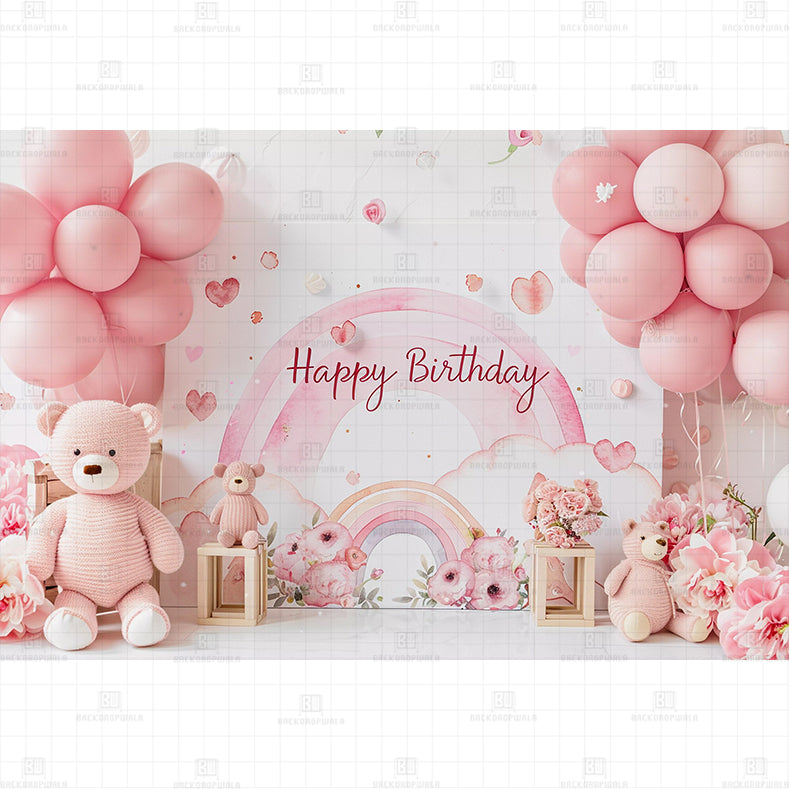 Soft Surprise Birthday Printed Baby Backdrop