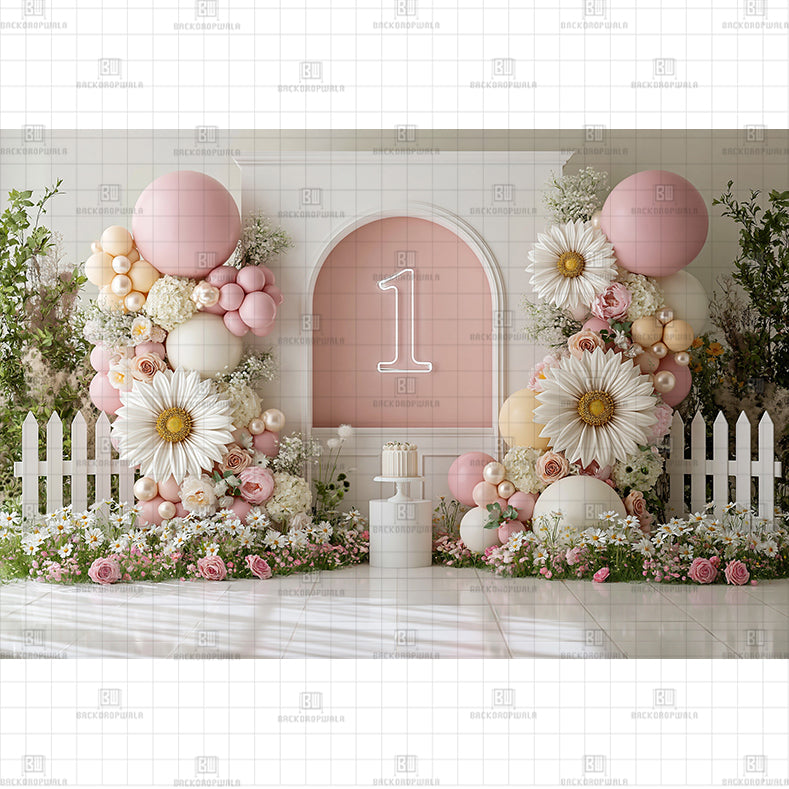 Soft Surprise Birthday Printed Baby Backdrop