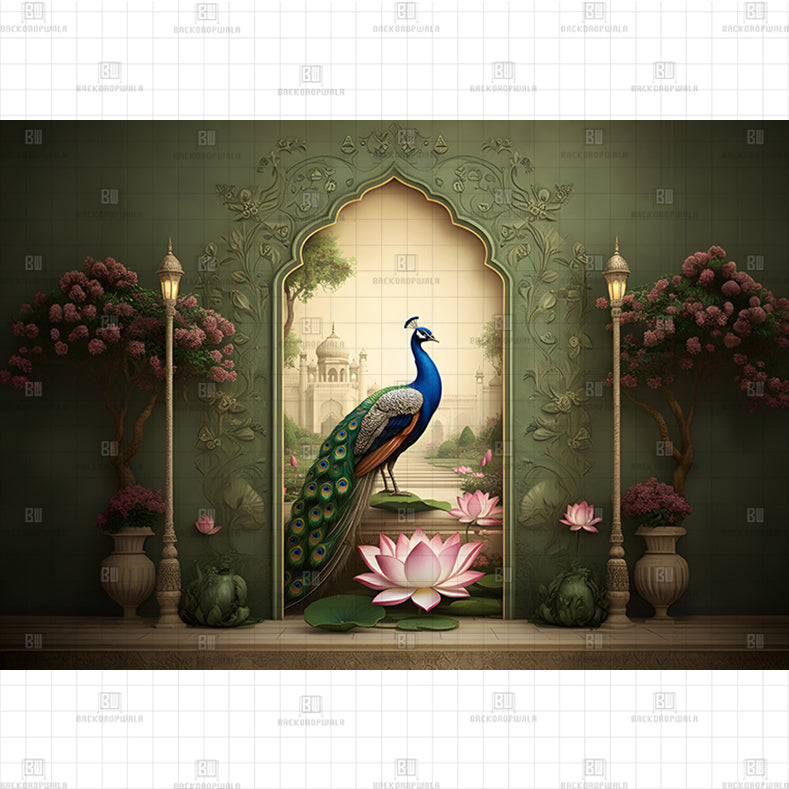 Lotus Palace Sanctuary Printed Baby Backdrop
