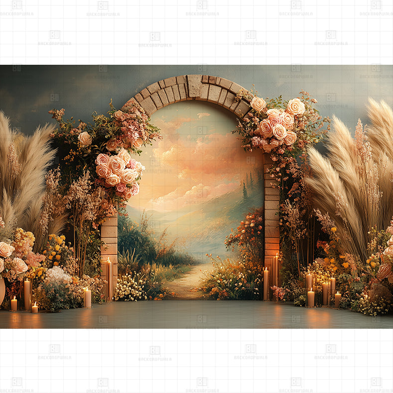 Garden Portal Printed Baby Backdrop
