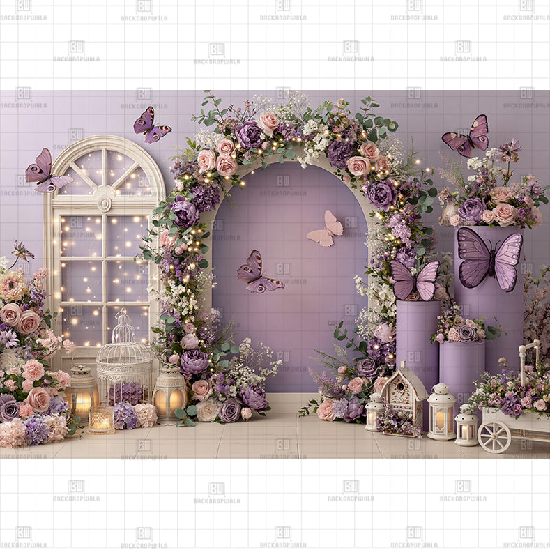 Petal Light Printed Baby Backdrop