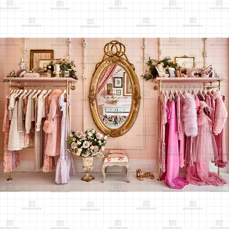 Shabby Chic Boutique Printed Baby Backdrop