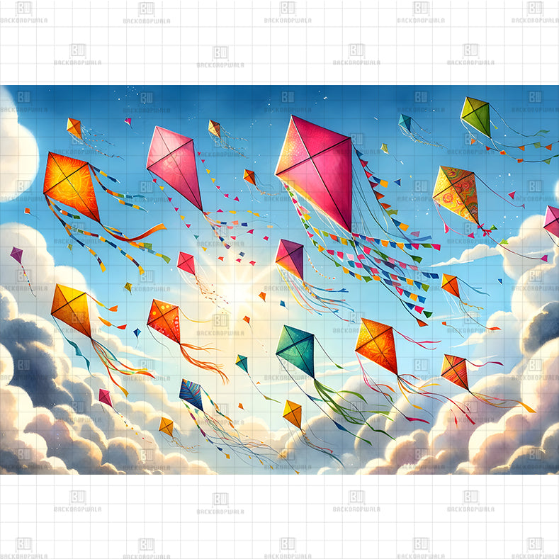 Cloud Nine Kites Printed Baby Backdrop