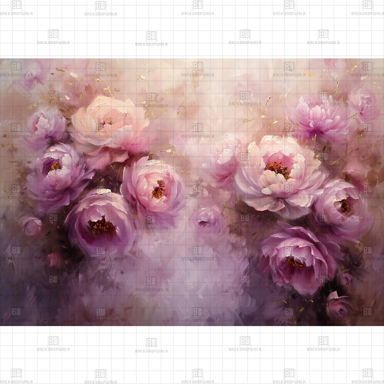 Floral Canvas Print Backdrop Printed Born Baby Backdrop