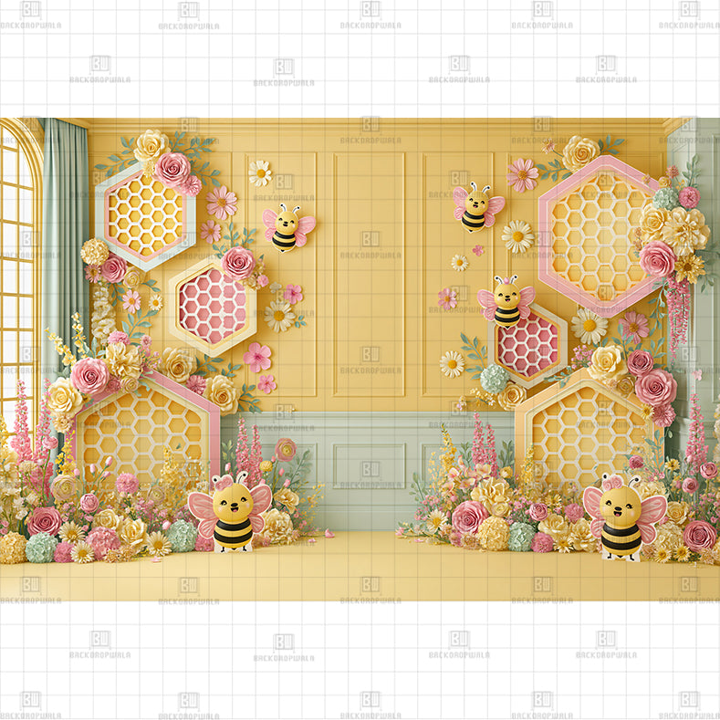 Honey Pot Woods Printed Baby Backdrop