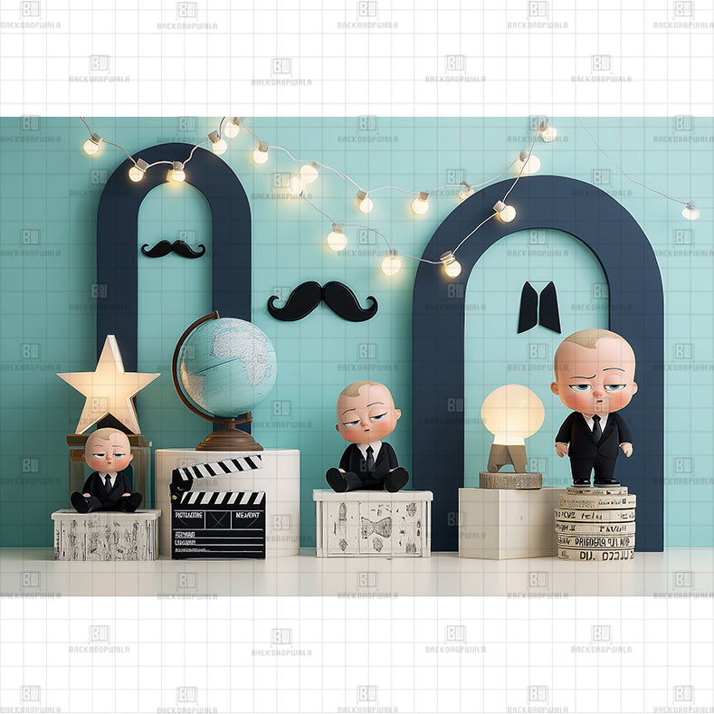 Little Executive Printed Baby Backdrop