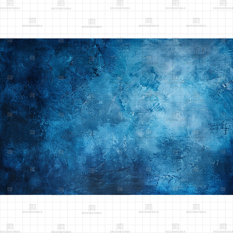 Blue Grunge Effect Printed Baby Backdrop