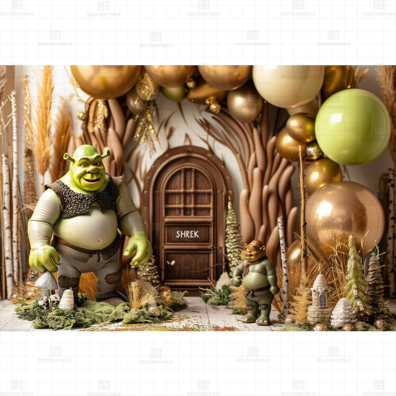 Shrek’s Home Printed Baby Backdrop