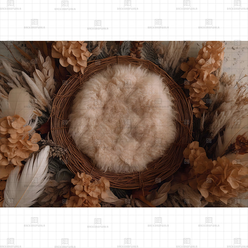 Boho Floral Newborn backdrop Printed Born Baby Backdrop