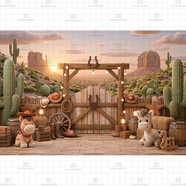 Barn Gear Wall Printed Baby Backdrop