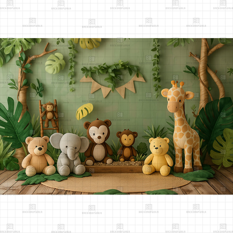 Wildlife Expenditure Printed Baby Backdrop