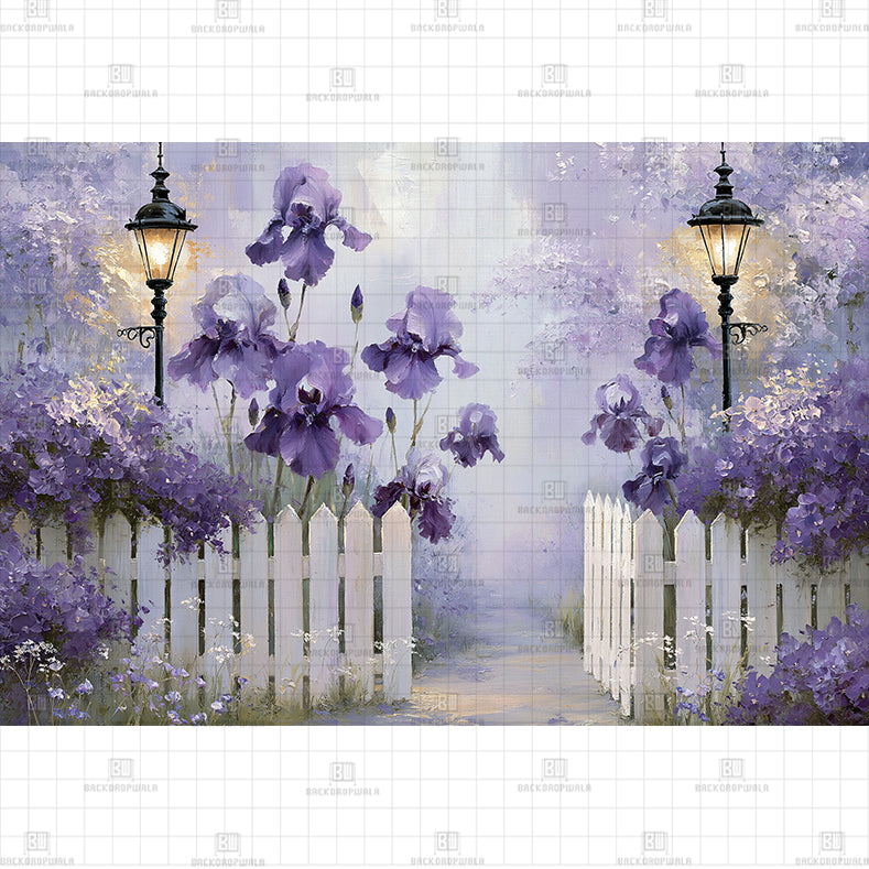 Pastel Flower Field Printed Baby Backdrop