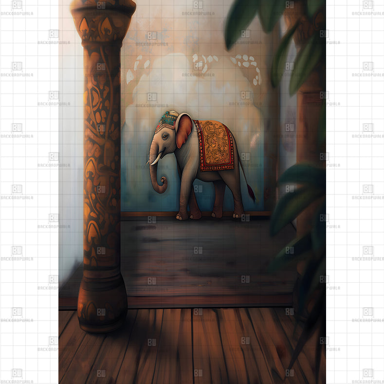 Royle Elephant Backdrop Printed Maternity Backdrop
