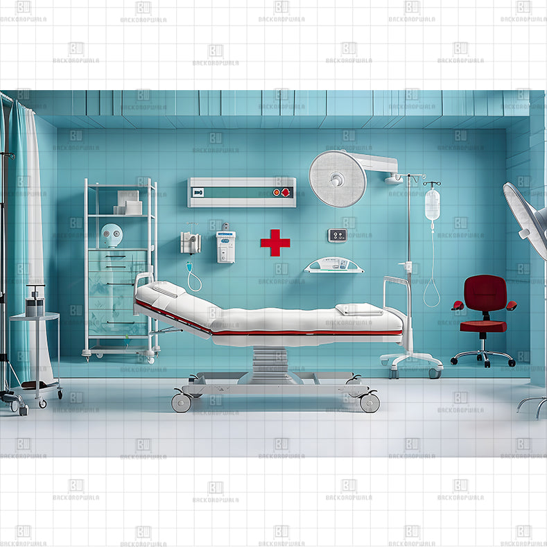 Operating Room Setup Printed Baby Backdrop