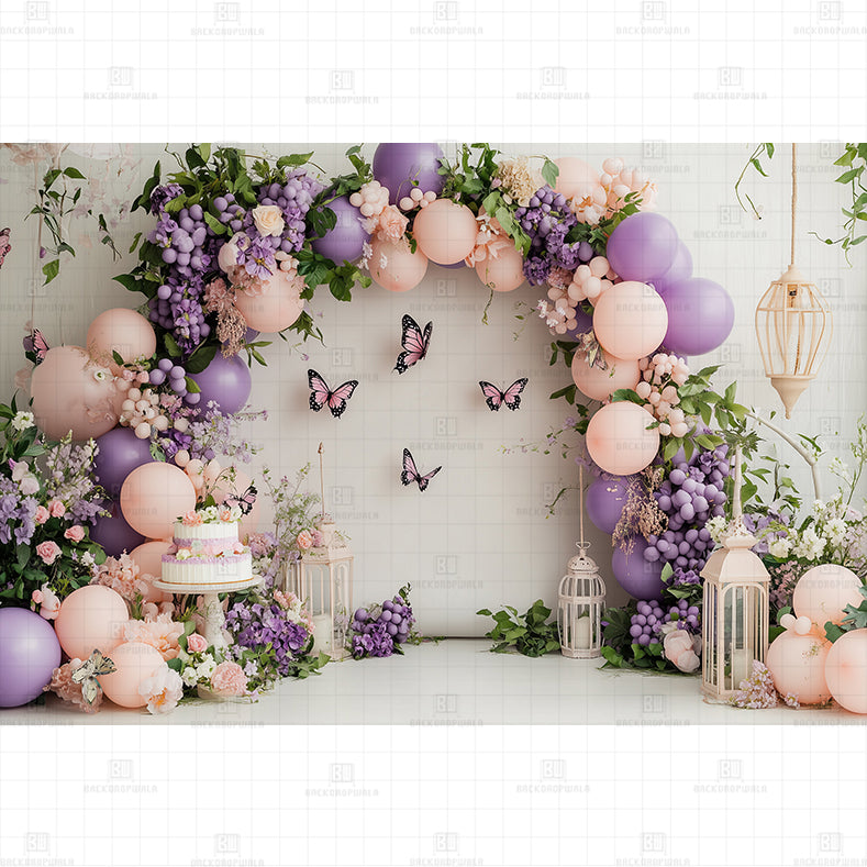 Floral Flair Printed Baby Backdrop