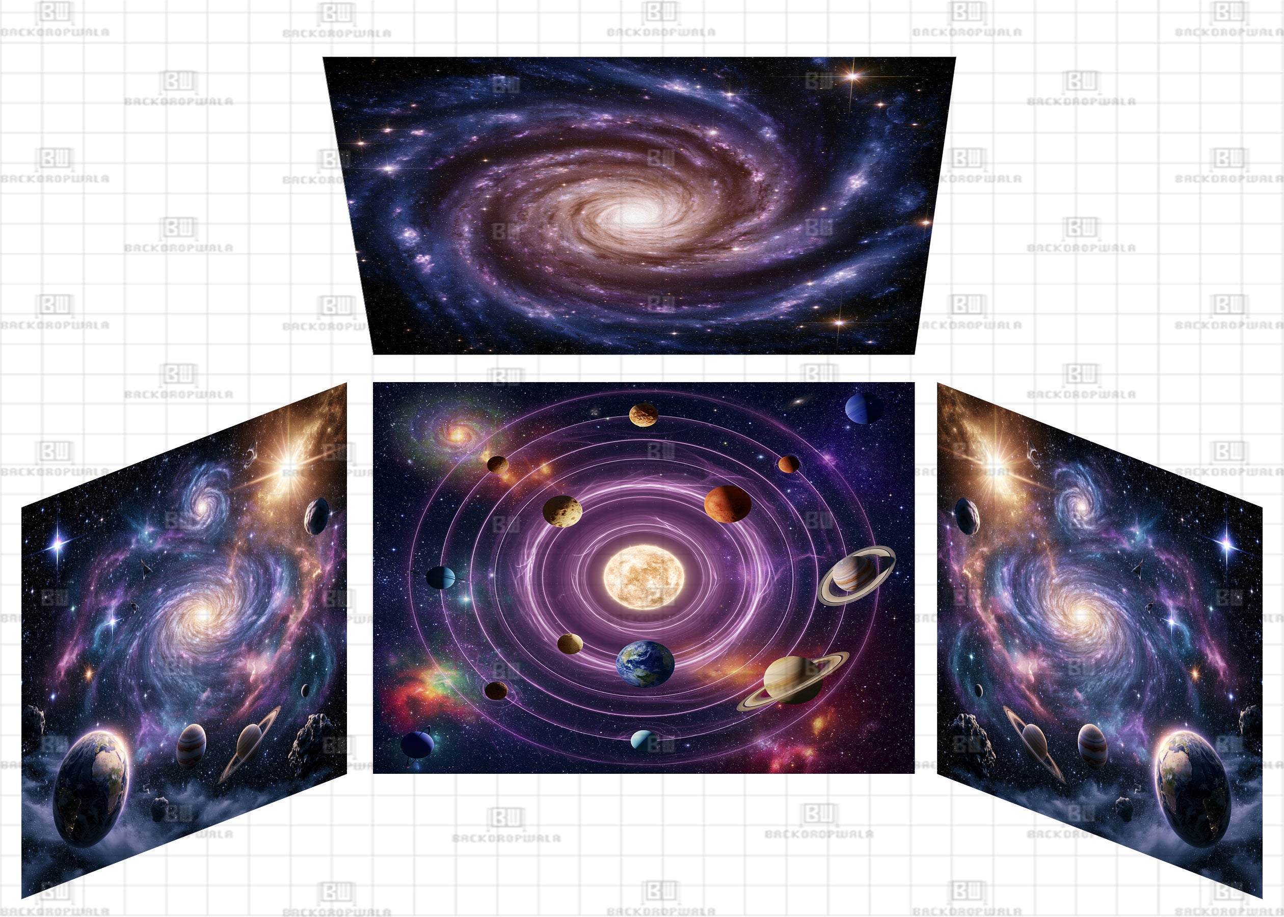Infinite Universe Discovery Theme Ganesh Pandal Backdrop