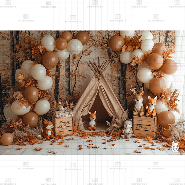 Woodland Baby backdrop Printed Baby Backdrop