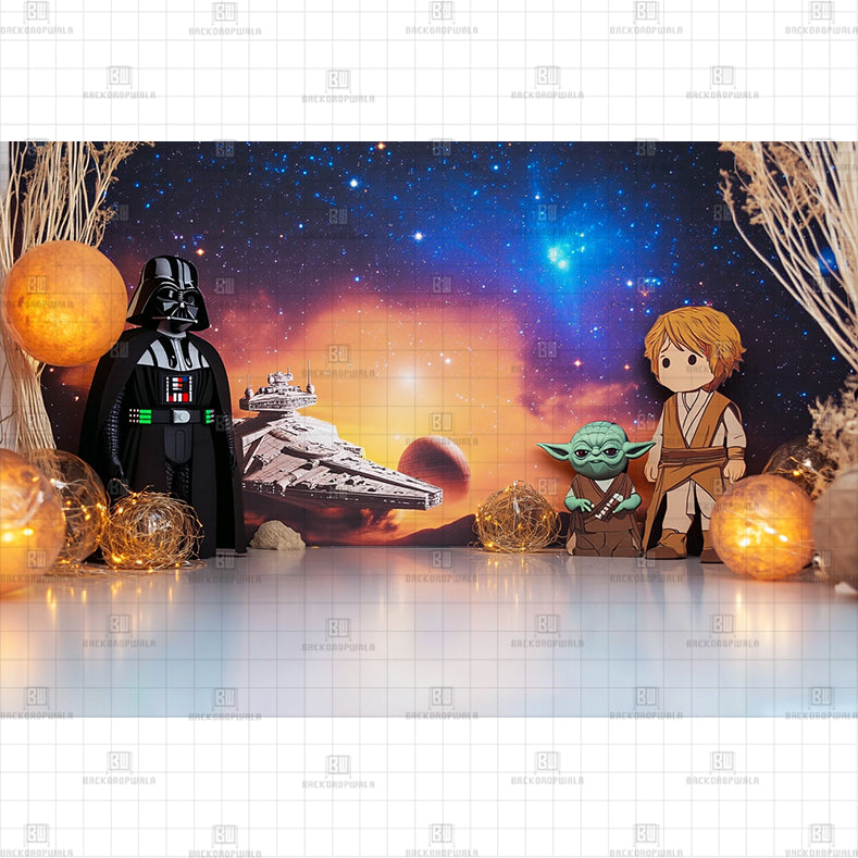 Star Wars Space Backdrop Printed Baby Backdrop