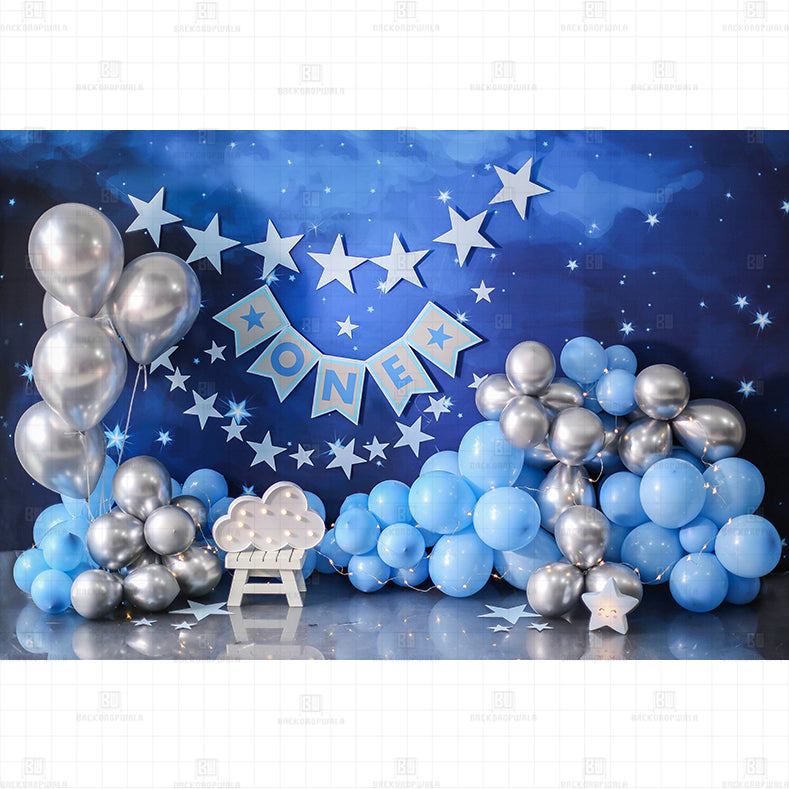 One Derful Birthday Printed Baby Backdrop