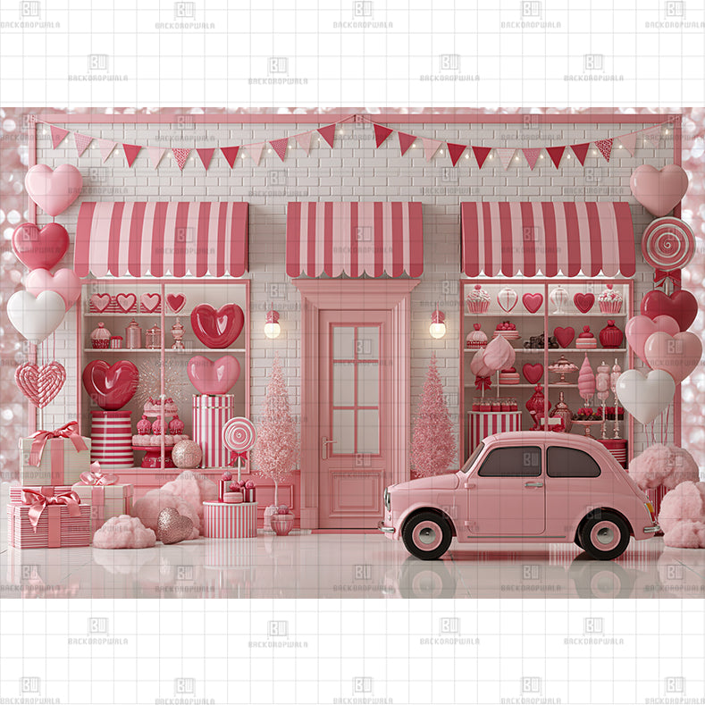 Dream Shopping House Printed Baby Backdrop