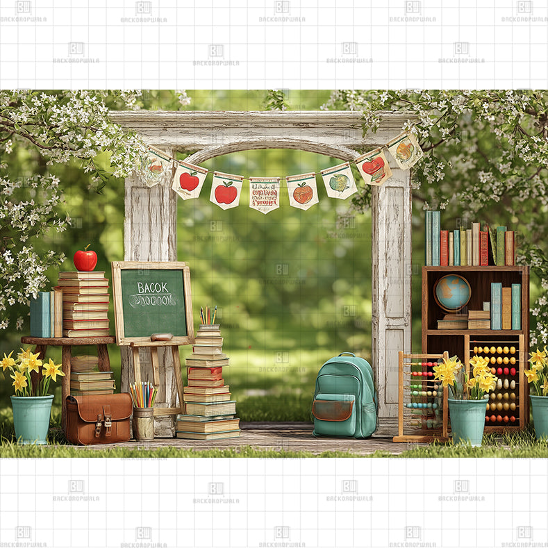 Classic Classroom Charm printed Baby Backdrop