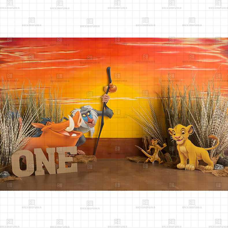 Lion King Scene 1 Printed Baby Backdrop