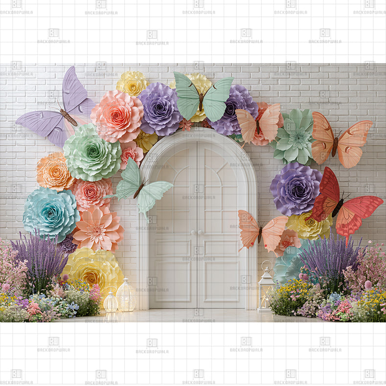 Secret Door Printed Baby Backdrop