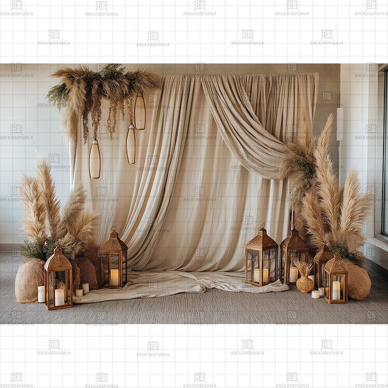 Blush Busk Printed Baby Backdrop