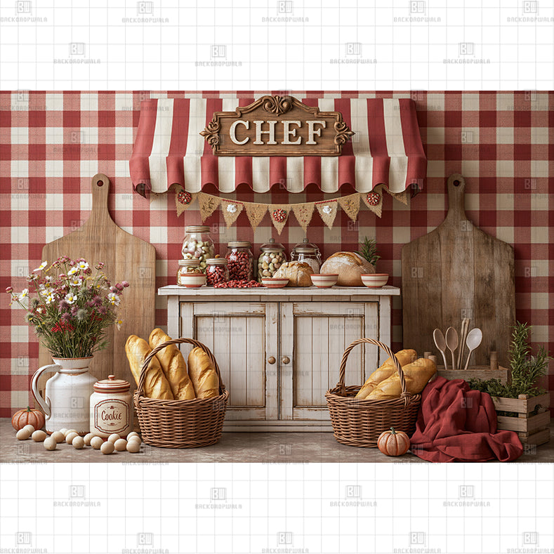 Chef Theme Printed Baby Backdrop