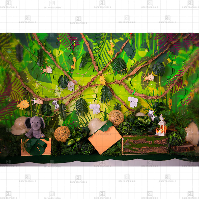 Jungle Explorer Printed Baby Backdrop