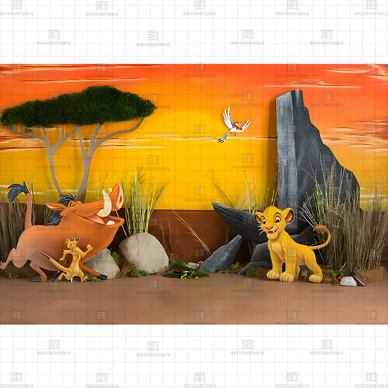 Lion King Scene 2 Printed Baby Backdrop